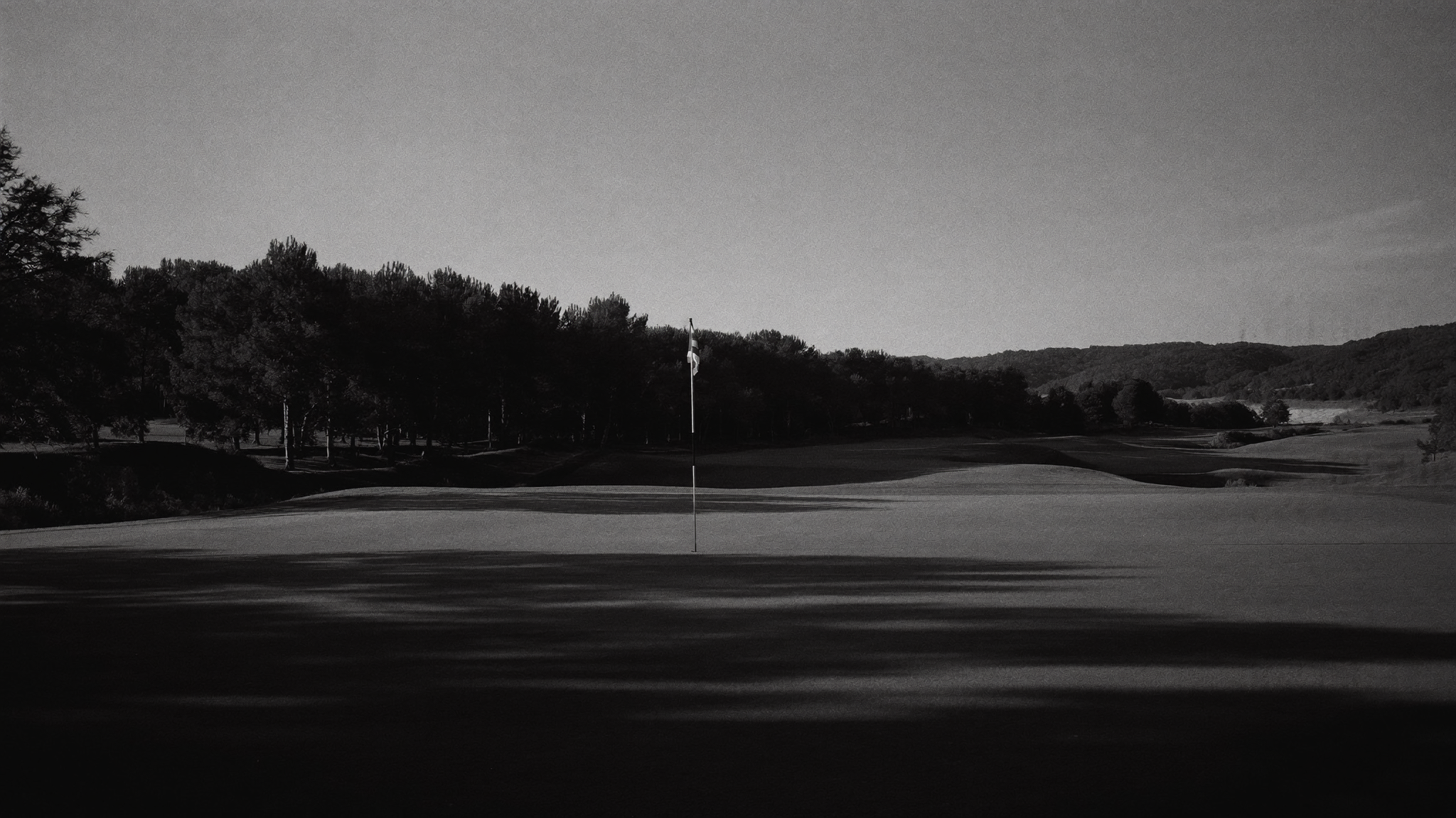 Golf green at dawn