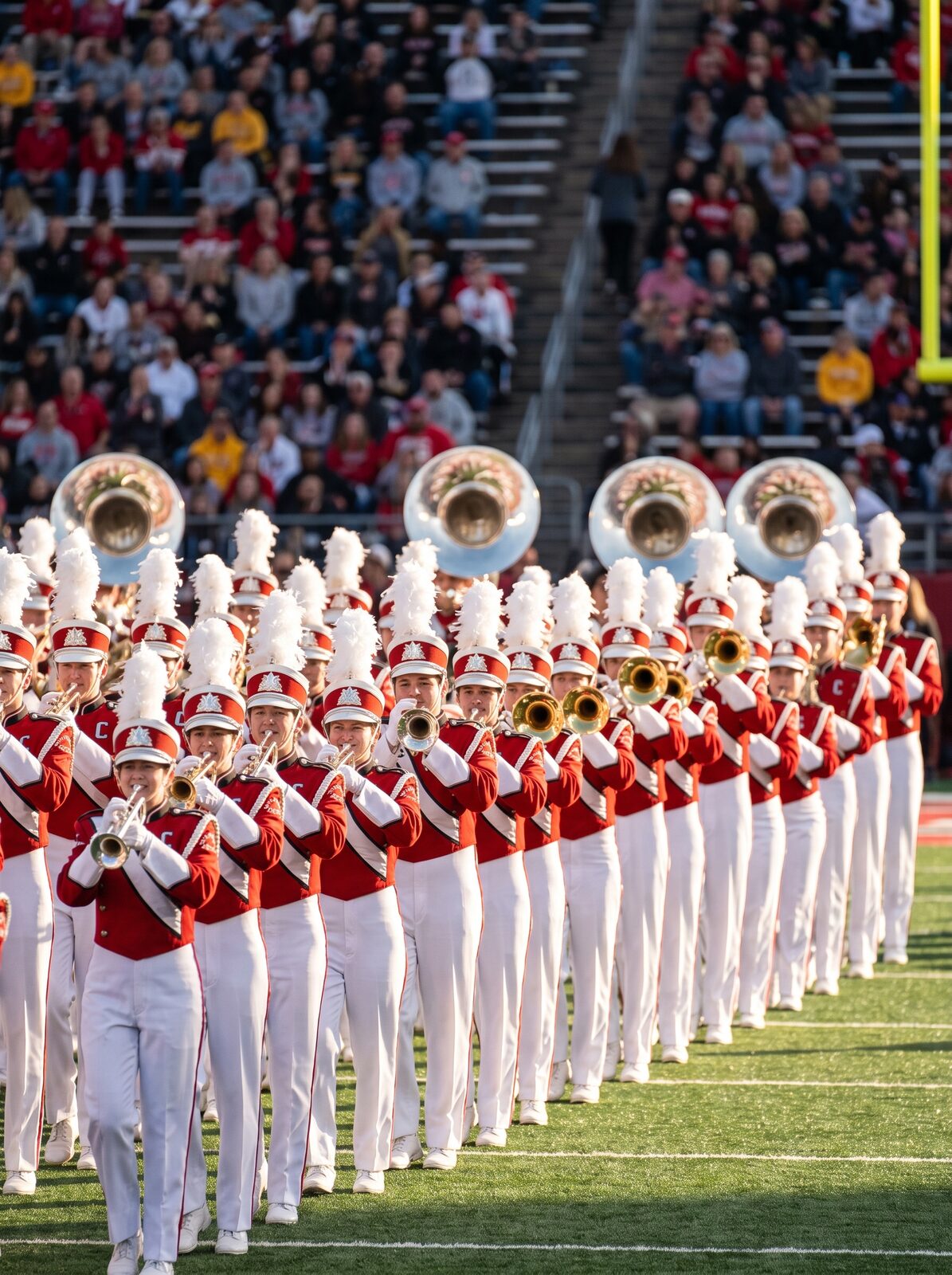 Ohio State marching band on the field